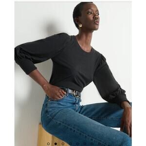 Nation LTD Black Puff Sleeve Long Sleeve Top